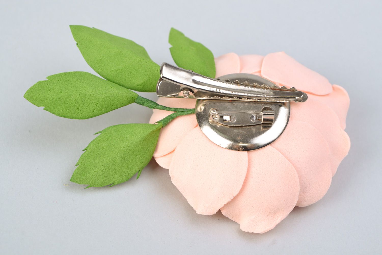 Handmade hair clip handmade brooch unusual brooch for women designer hair clip photo 4