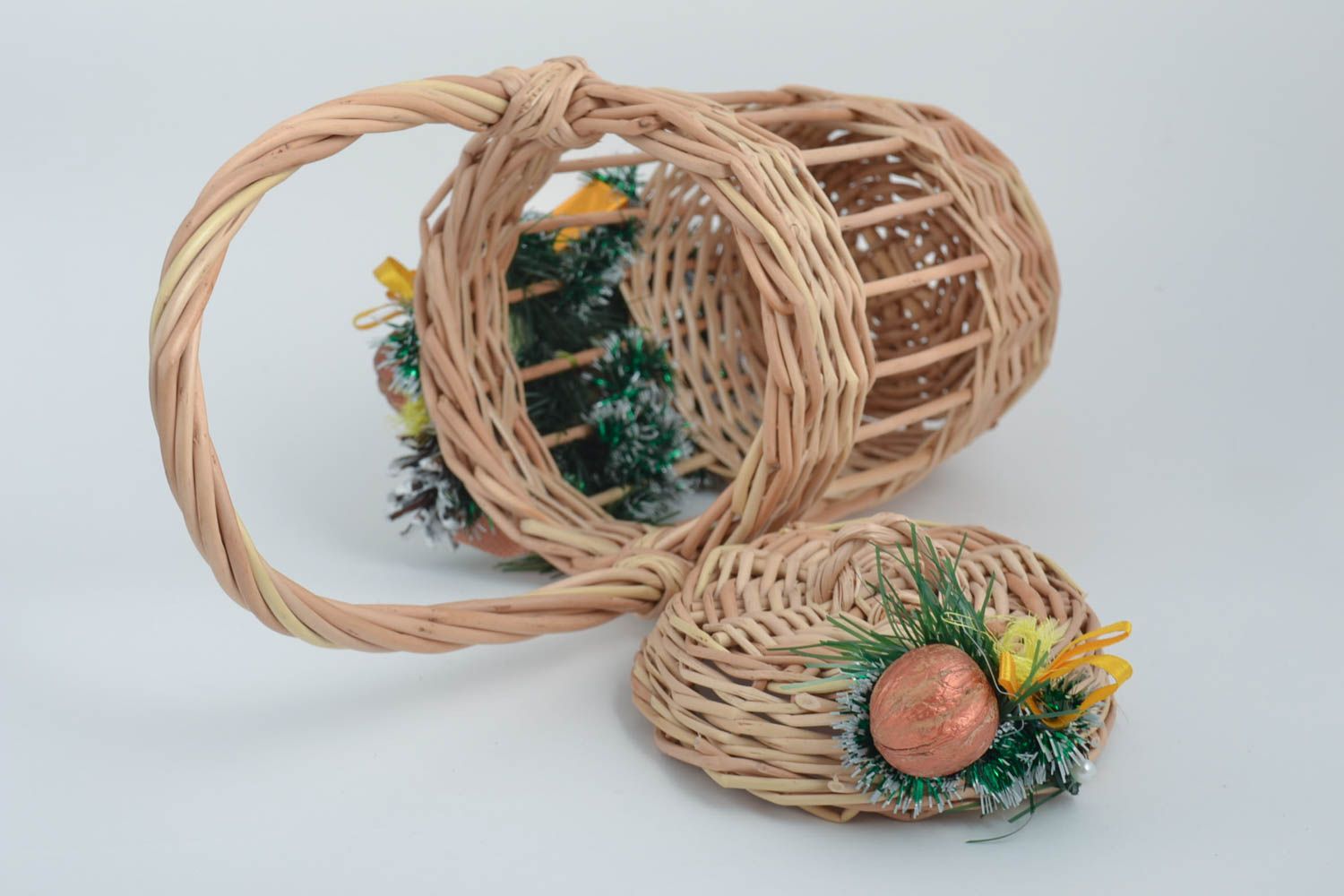 Unusual handmade woven basket designer Easter basket ideas gift ideas photo 4