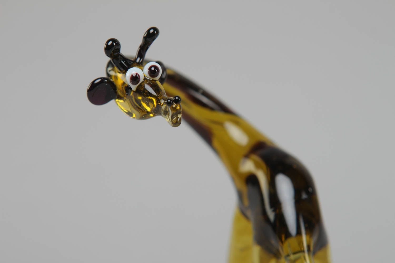 Petite figurine en verre au chalumeau Girafe décoration faite main cadeau photo 2