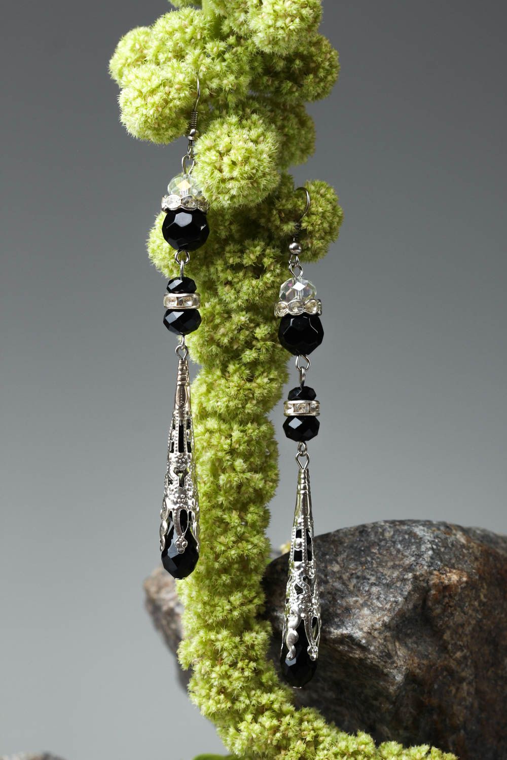 Модная бижутерия серьги ручной работы красивые серьги из натуральных камней фото 1