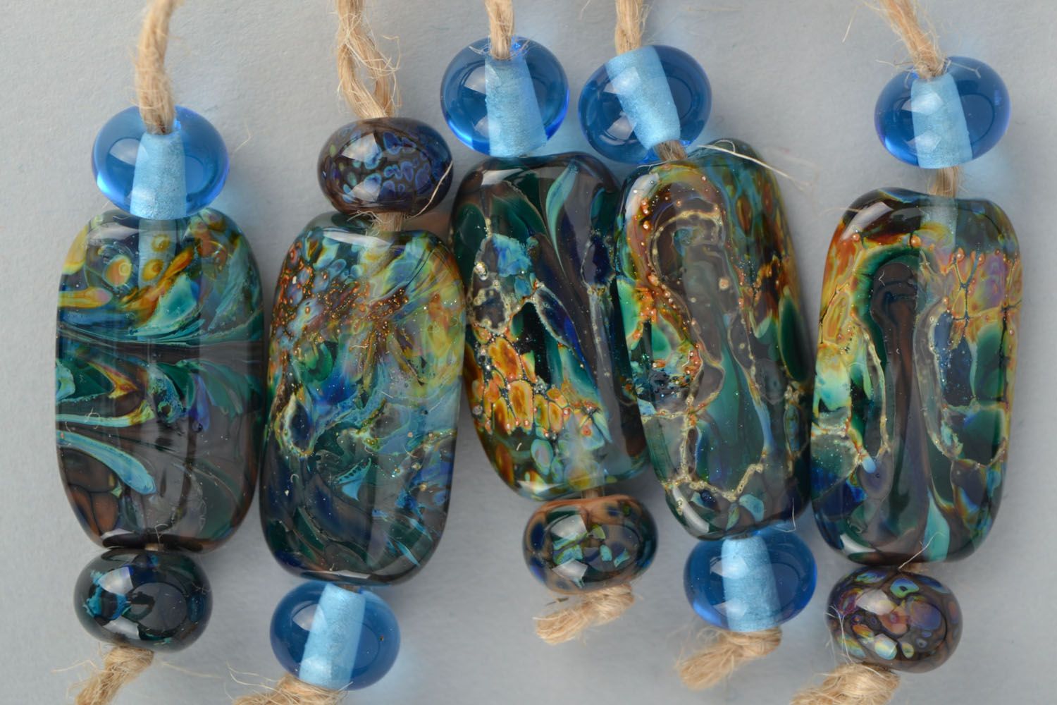 Glass beads of various shape photo 2