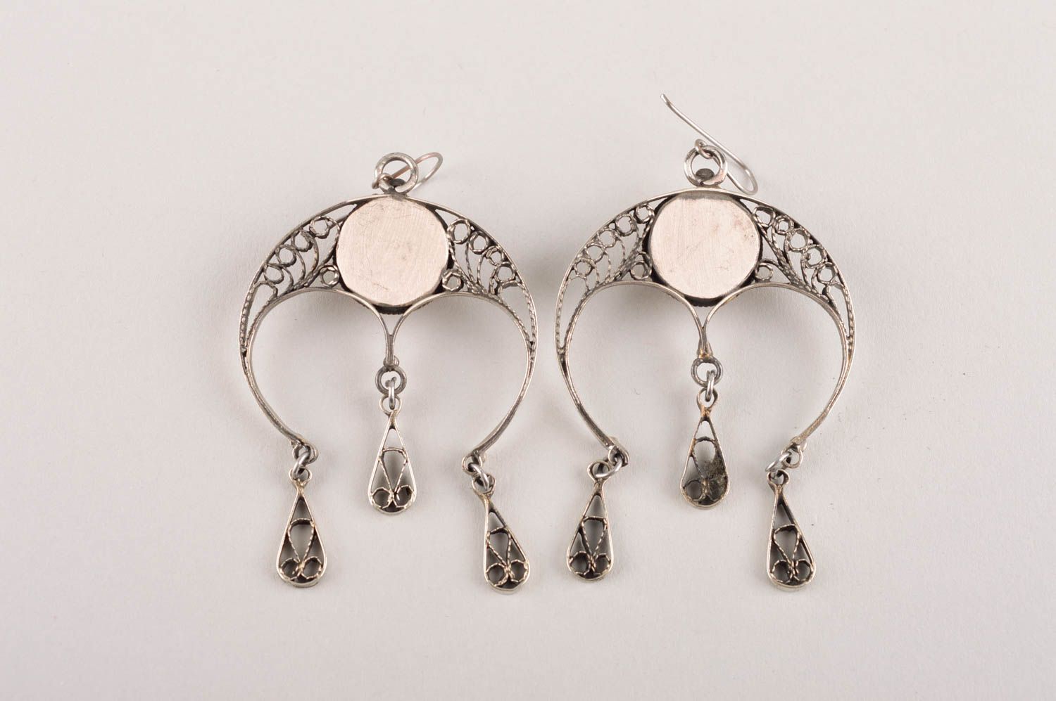 Elegant unusual accessories handmade stylish earrings beautiful jewelry photo 4
