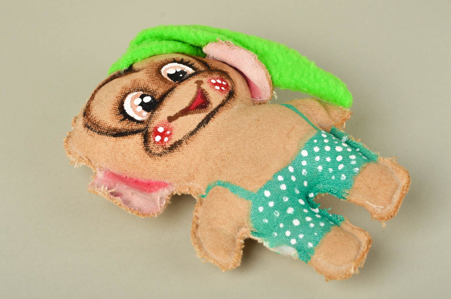 Handmade designer textile toy unusual stylish soft monkey nursery decoration photo 4