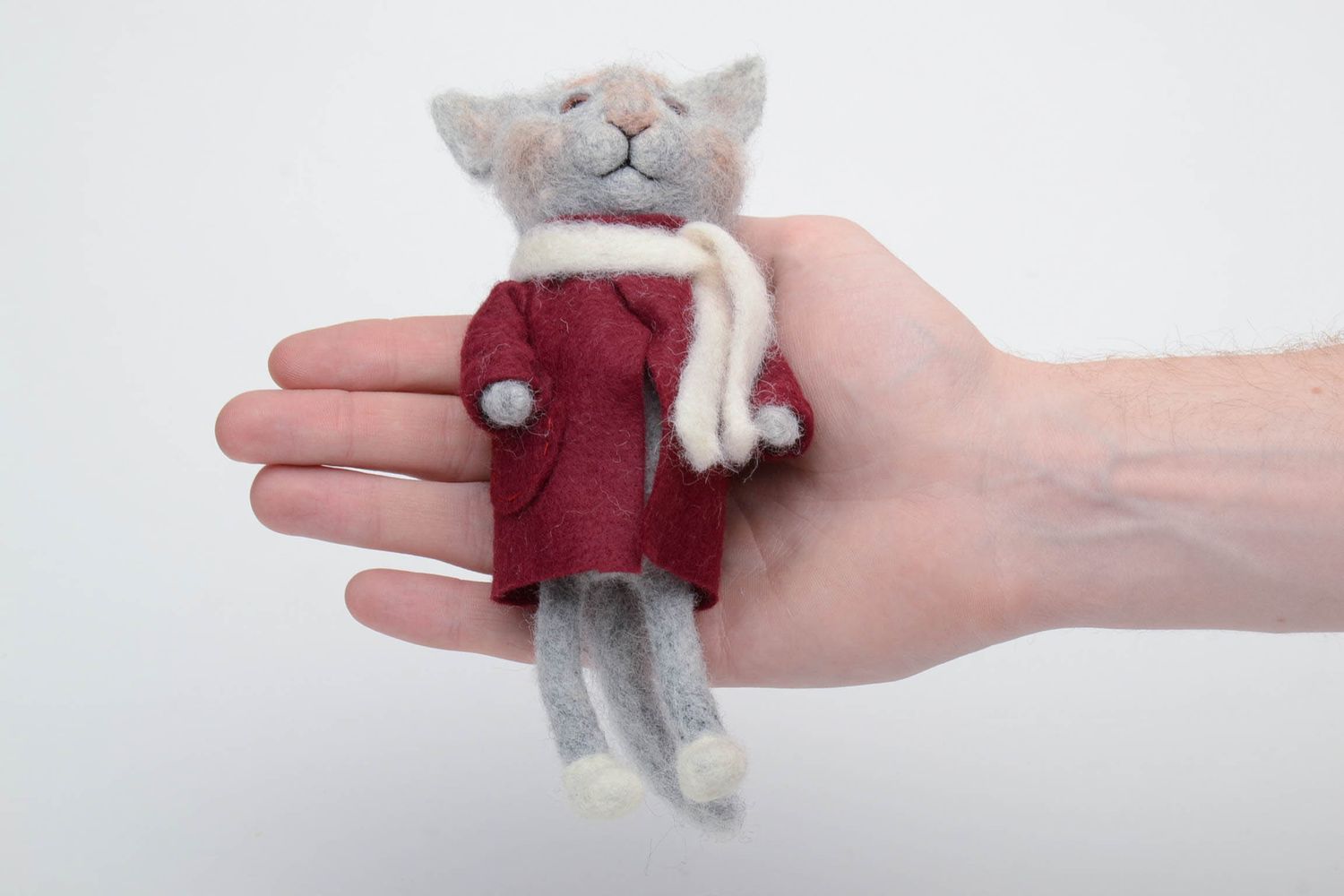 Handmade felted wool soft toy photo 2