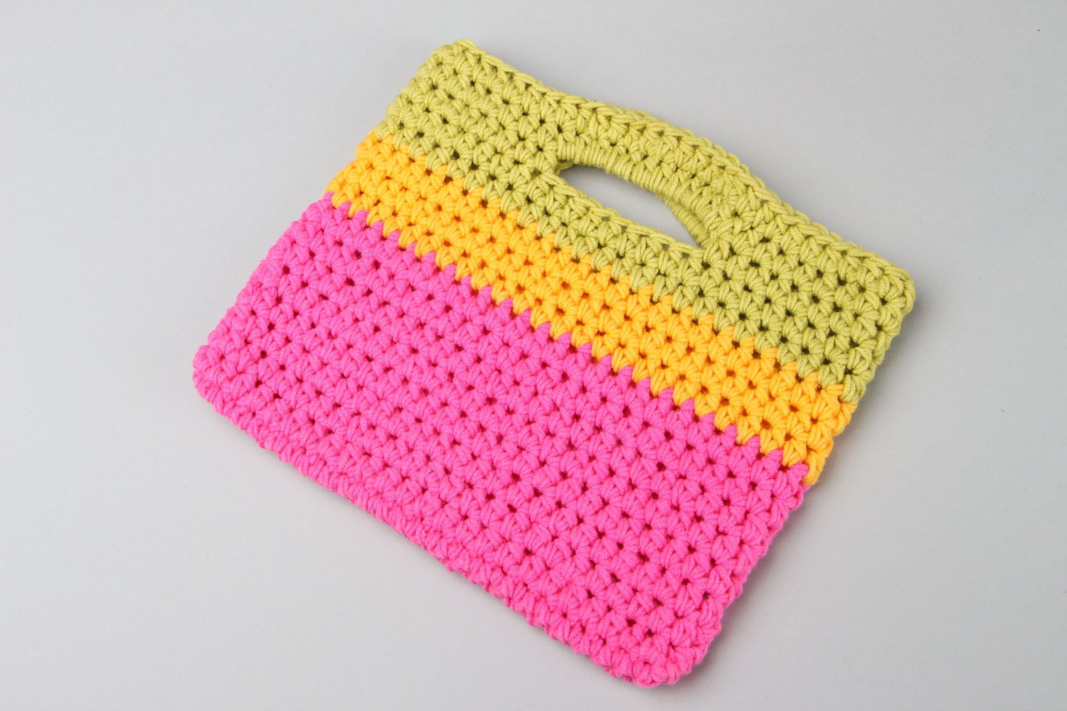 Cotton crocheted bag photo 1