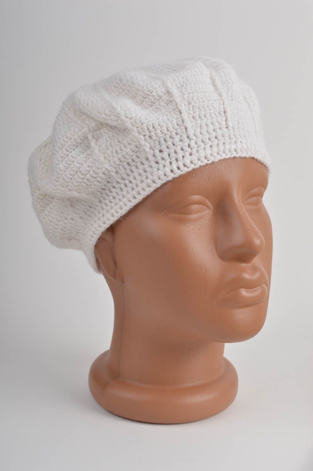 Crochet beret handmade accessories for girls toddler hats cute baby hats photo 2