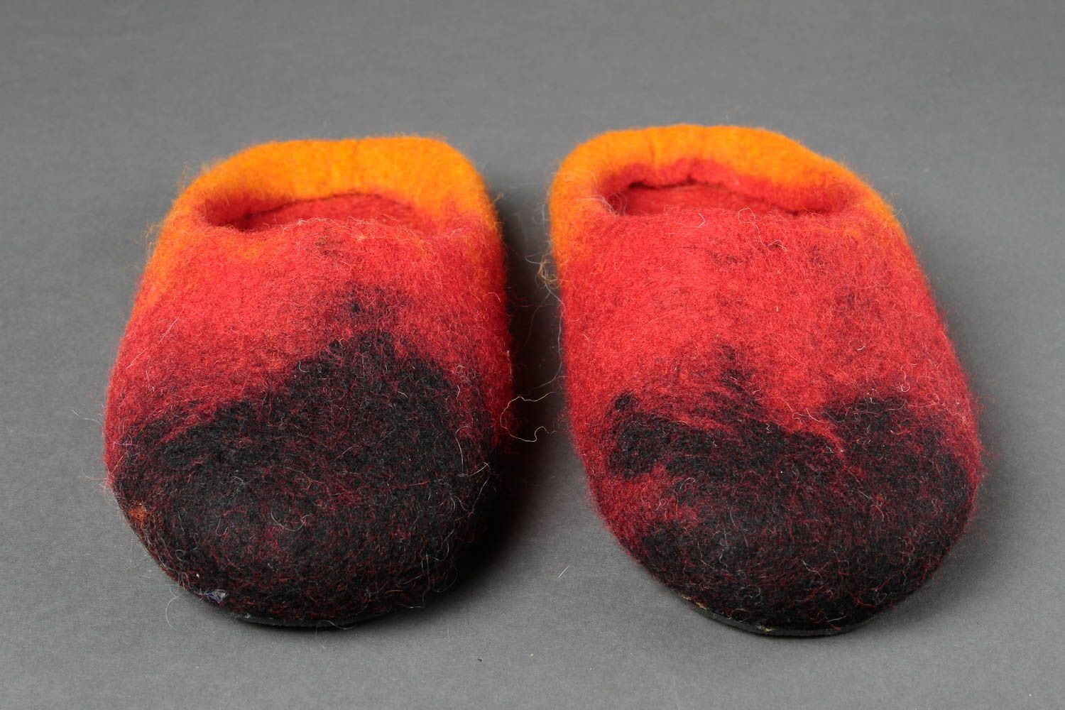 Handmade felted multicilored slippers home woolen slippers warm stylish present photo 3