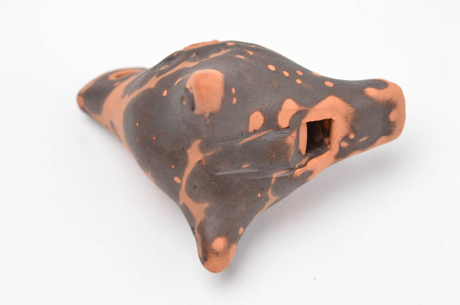 Figura de cerámica pájaro hecha a mano silbato de barro souvenir original  foto 4