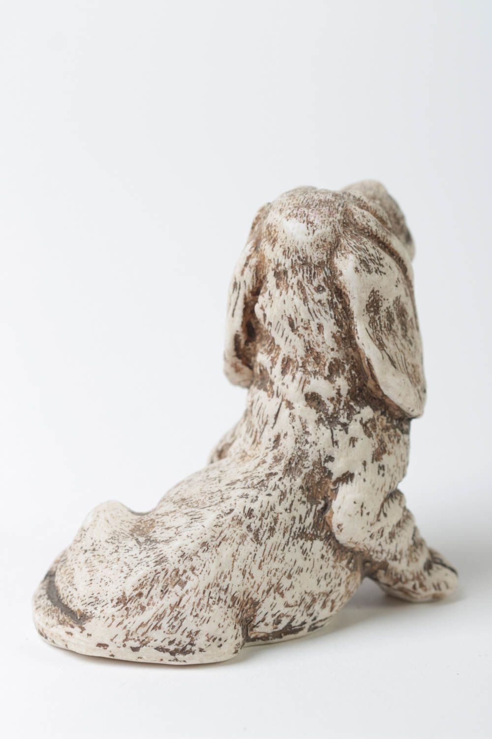 Figurine chien Déco intérieur fait main résine polymère Cadeau original design photo 4