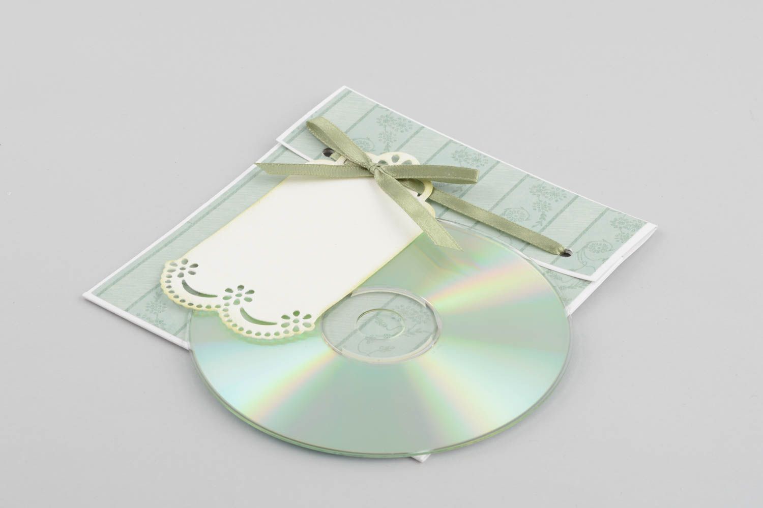 Handmade blaue CD Papierhülle kreatives Geschenk Design Verpackung mit Print foto 2