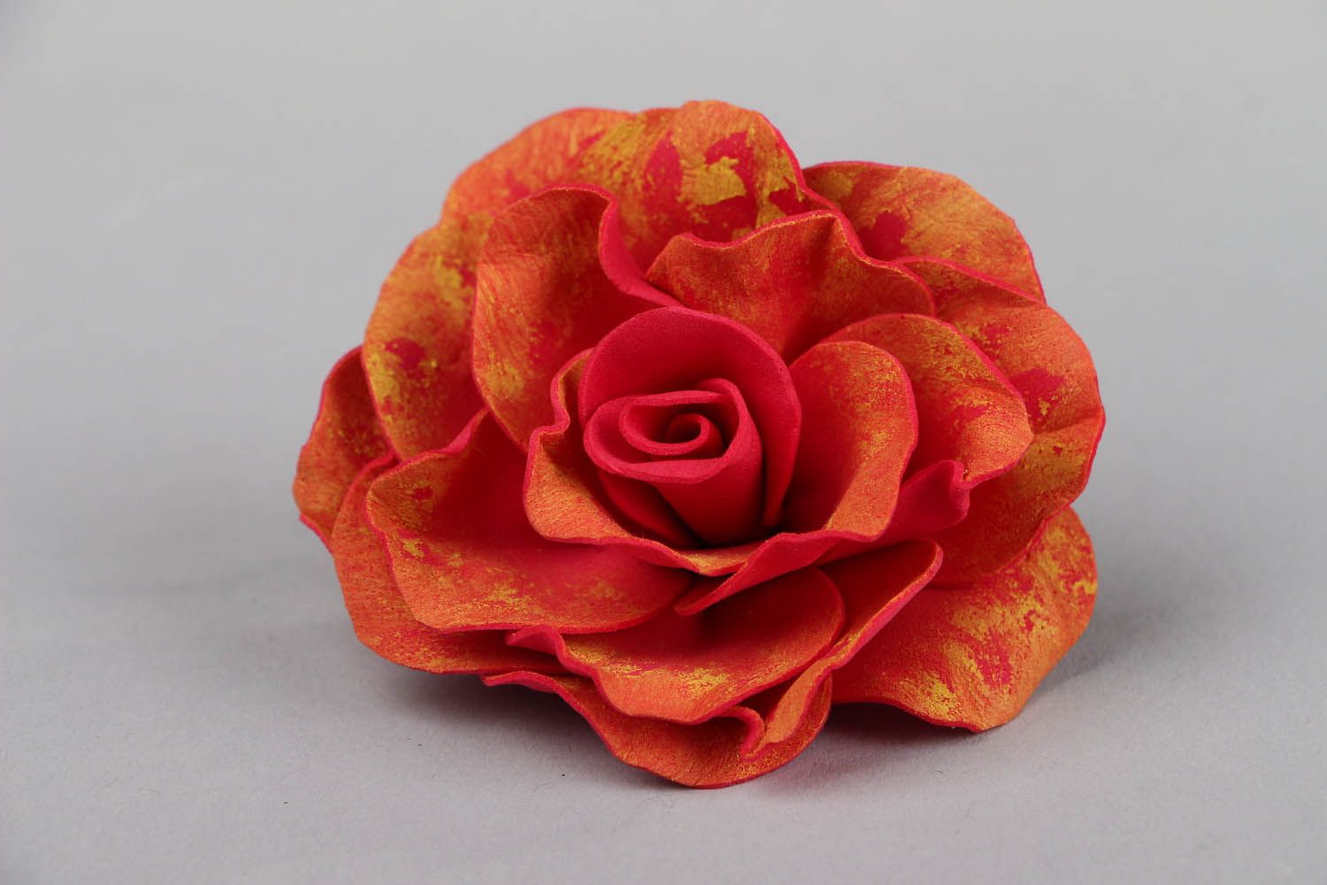 Hair barrette in the shape of a rose photo 2