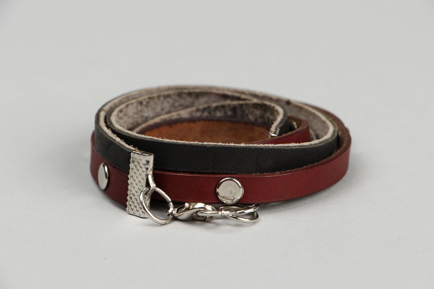 Brown leather bracelet  photo 3