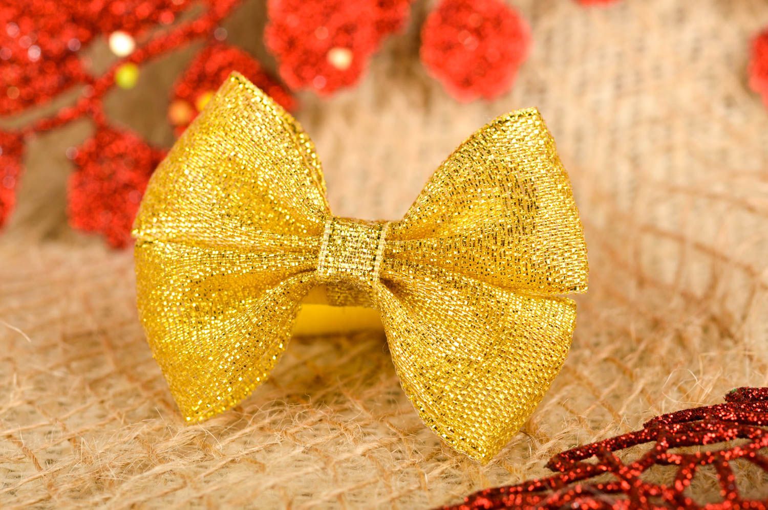 Pinza de pelo artesanal accesorio para niña de tono dorado regalo original foto 1