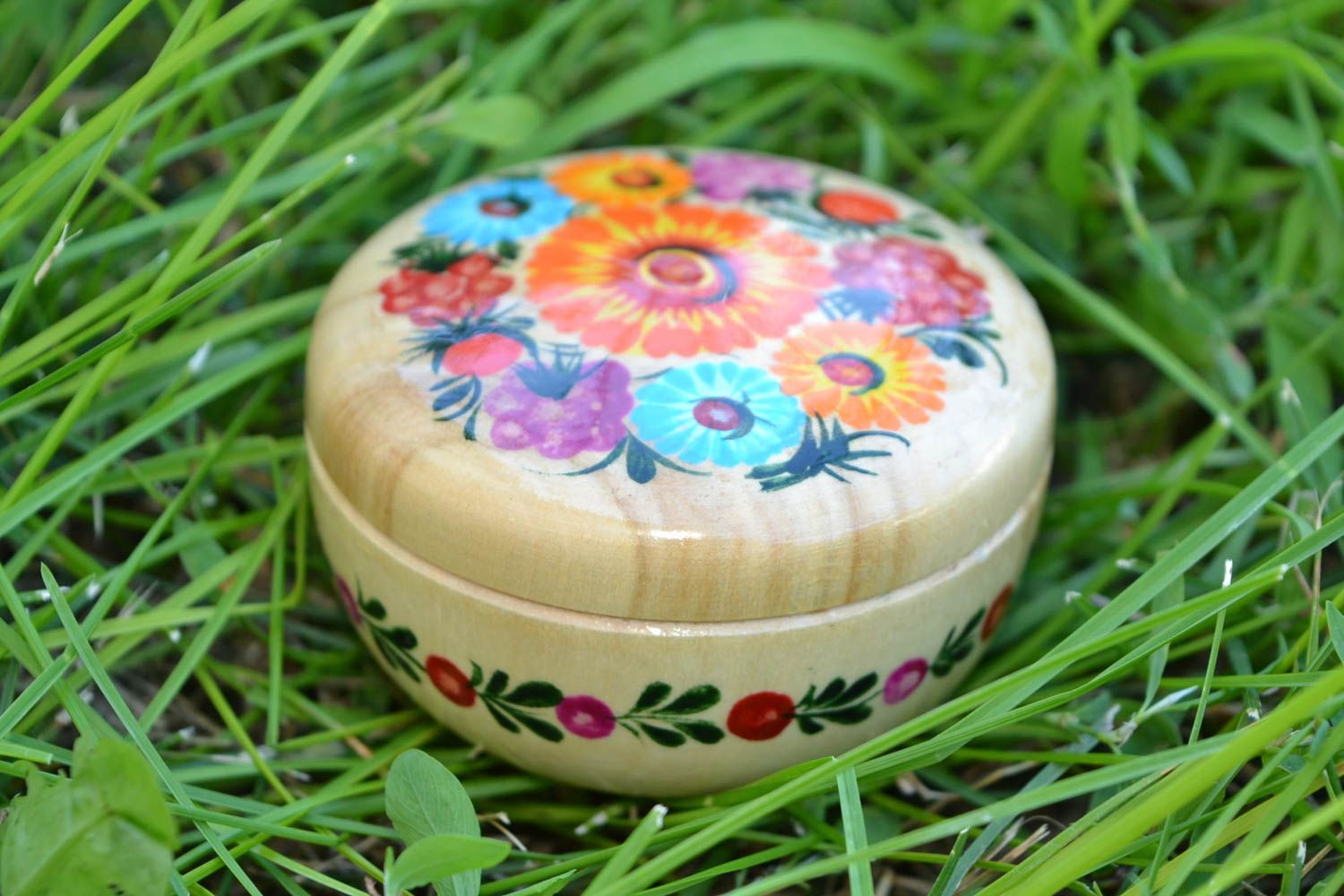 Caja de madera hecho a mano decorada decoración de interior joyero original foto 1