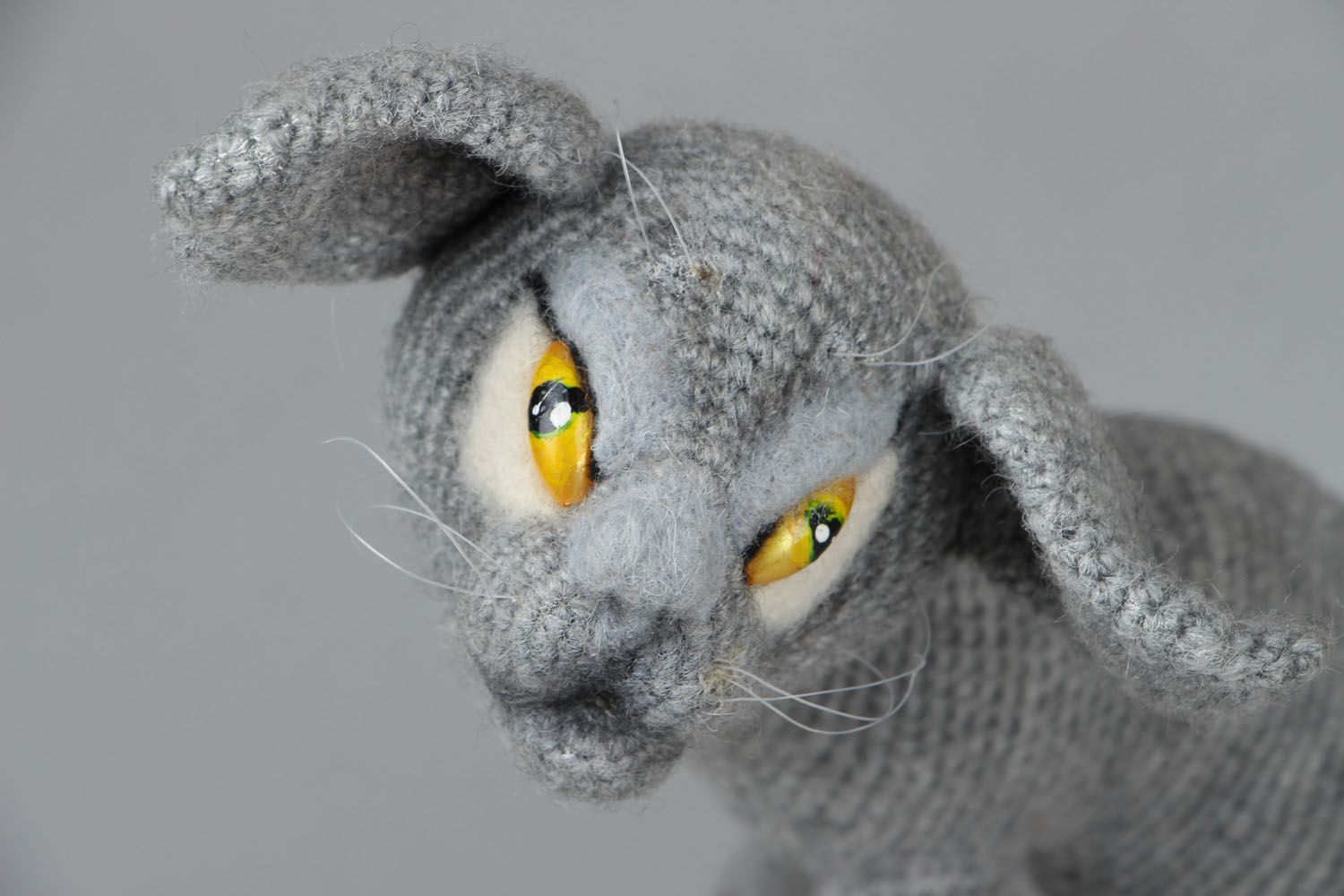 Homemade knitted toy Sphynx Cat photo 2