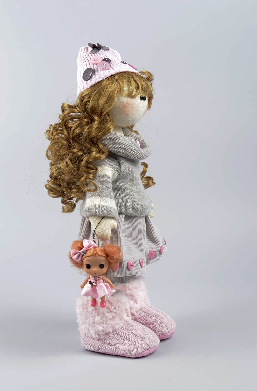 Unusual handmade soft toy for kids rag doll for girls birthday gift ideas photo 2