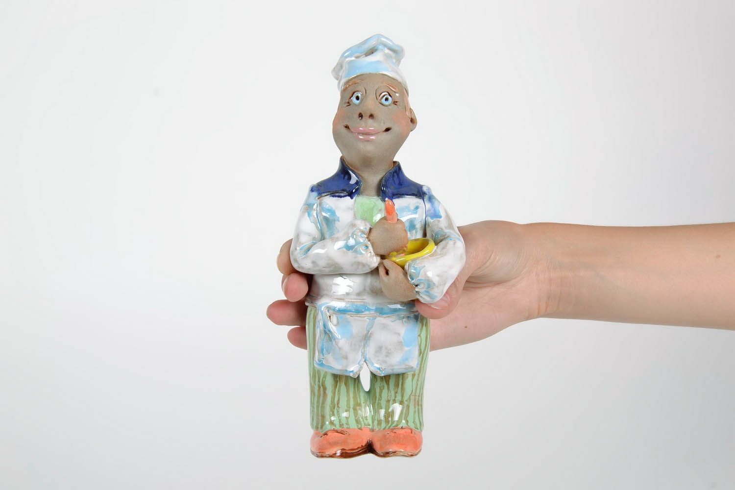 Estatueta de cerâmica Cozinheiro foto 5