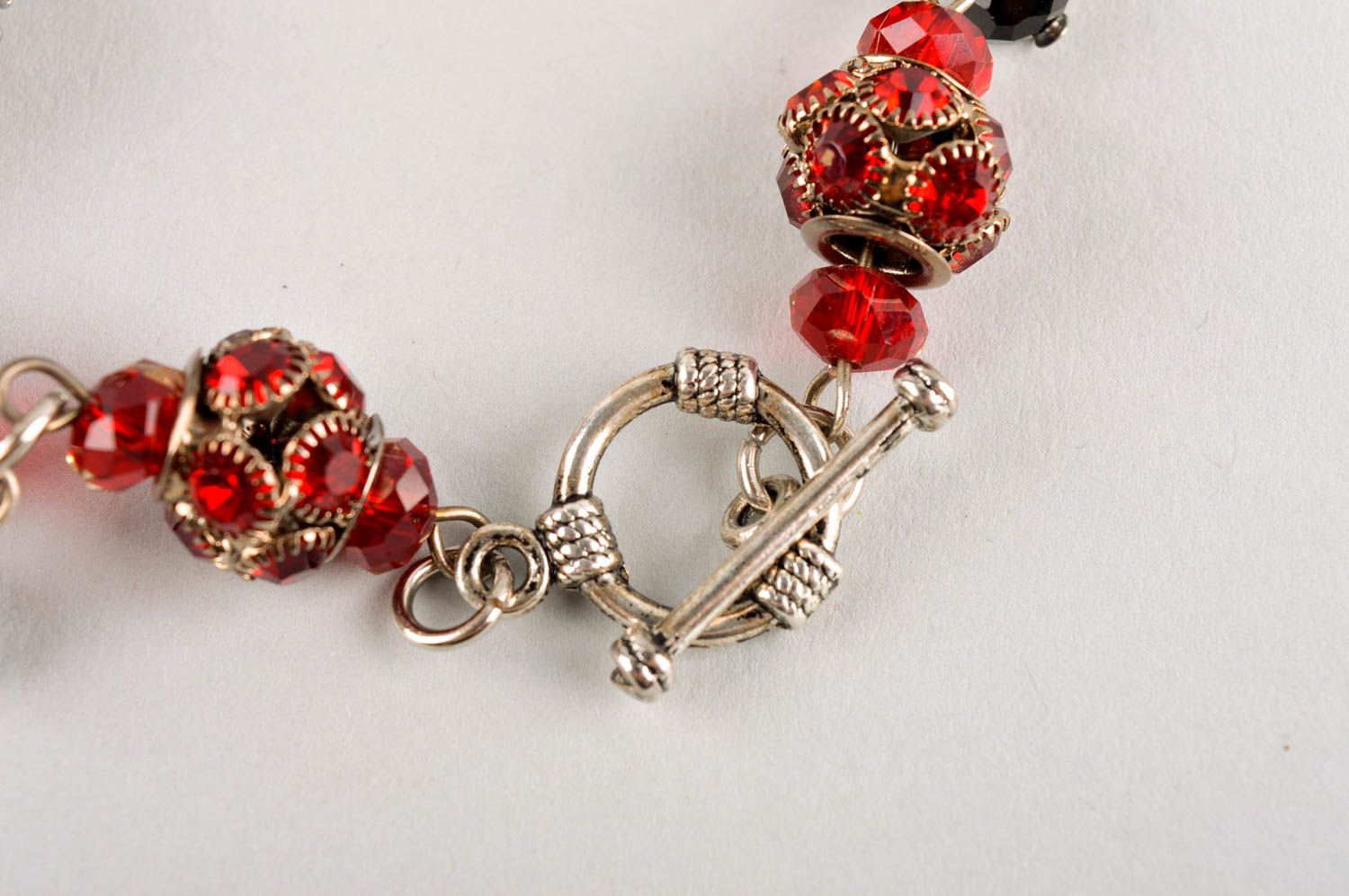 Handmade wrist bracelet unique crystal beaded jewelry designer present for woman photo 4