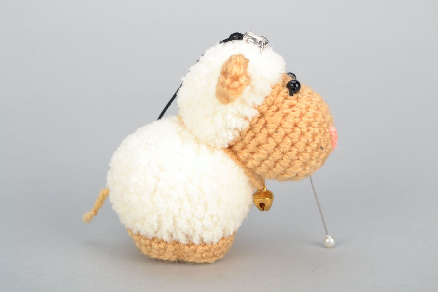 Breloque tricotée pour clé originale Mouton photo 3