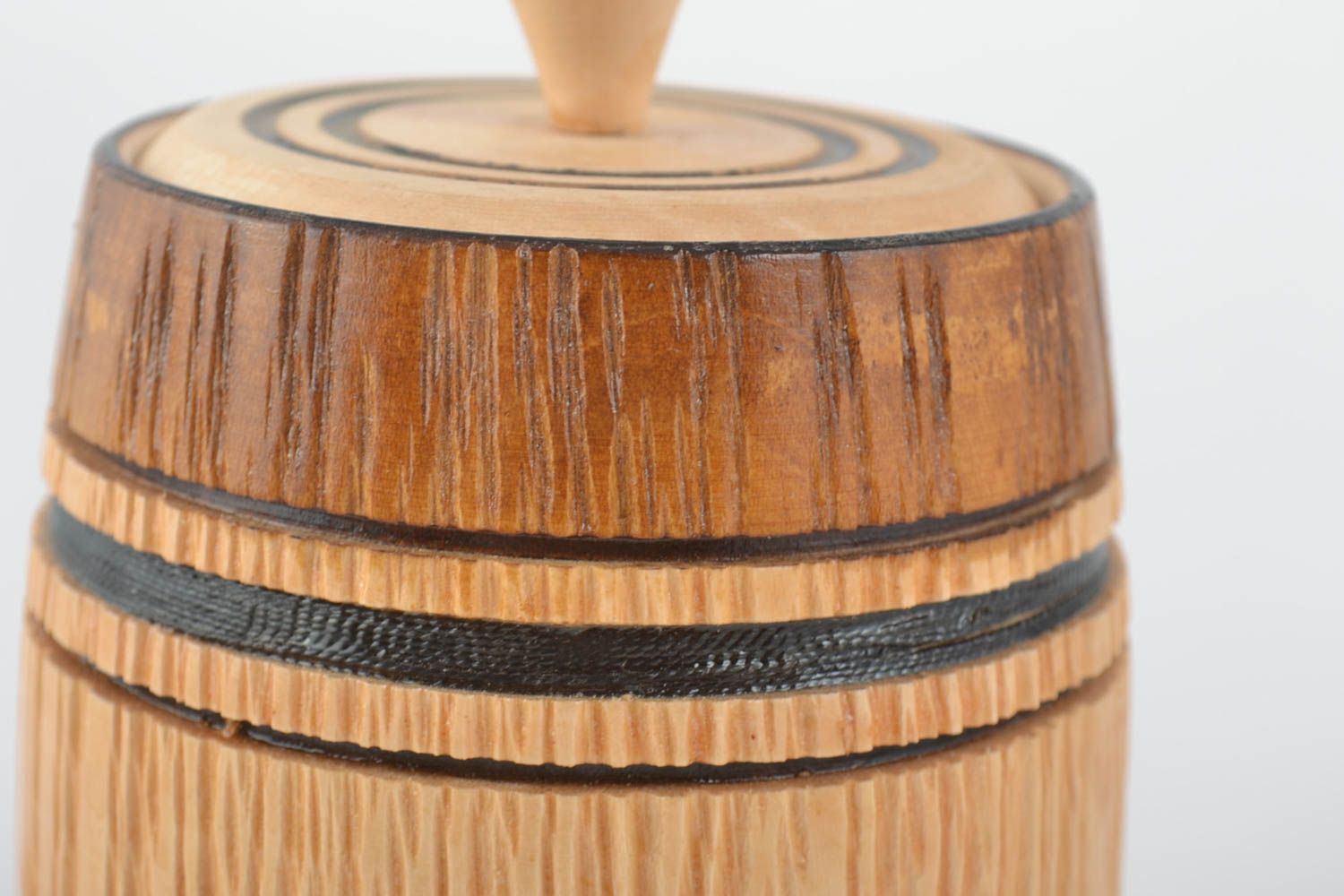 Beautiful handmade wooden pot honey pot design 500 ml kitchen supplies photo 2