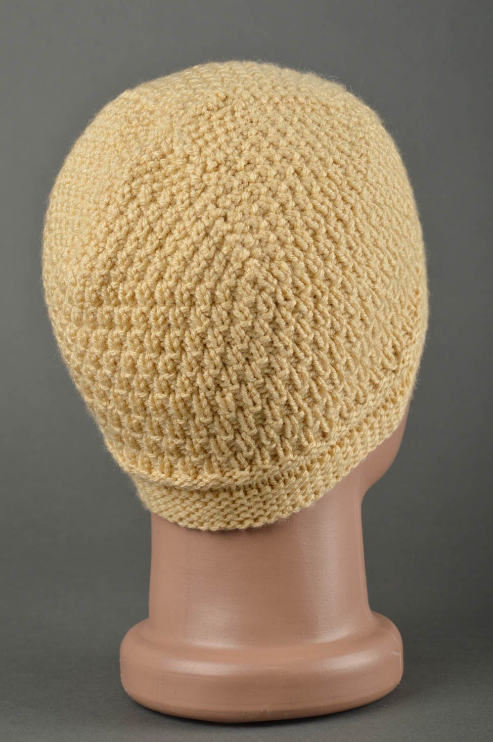 Bonnet tricot fait main Chapeau au crochet chaud jaune fleurs Vêtement enfant photo 2