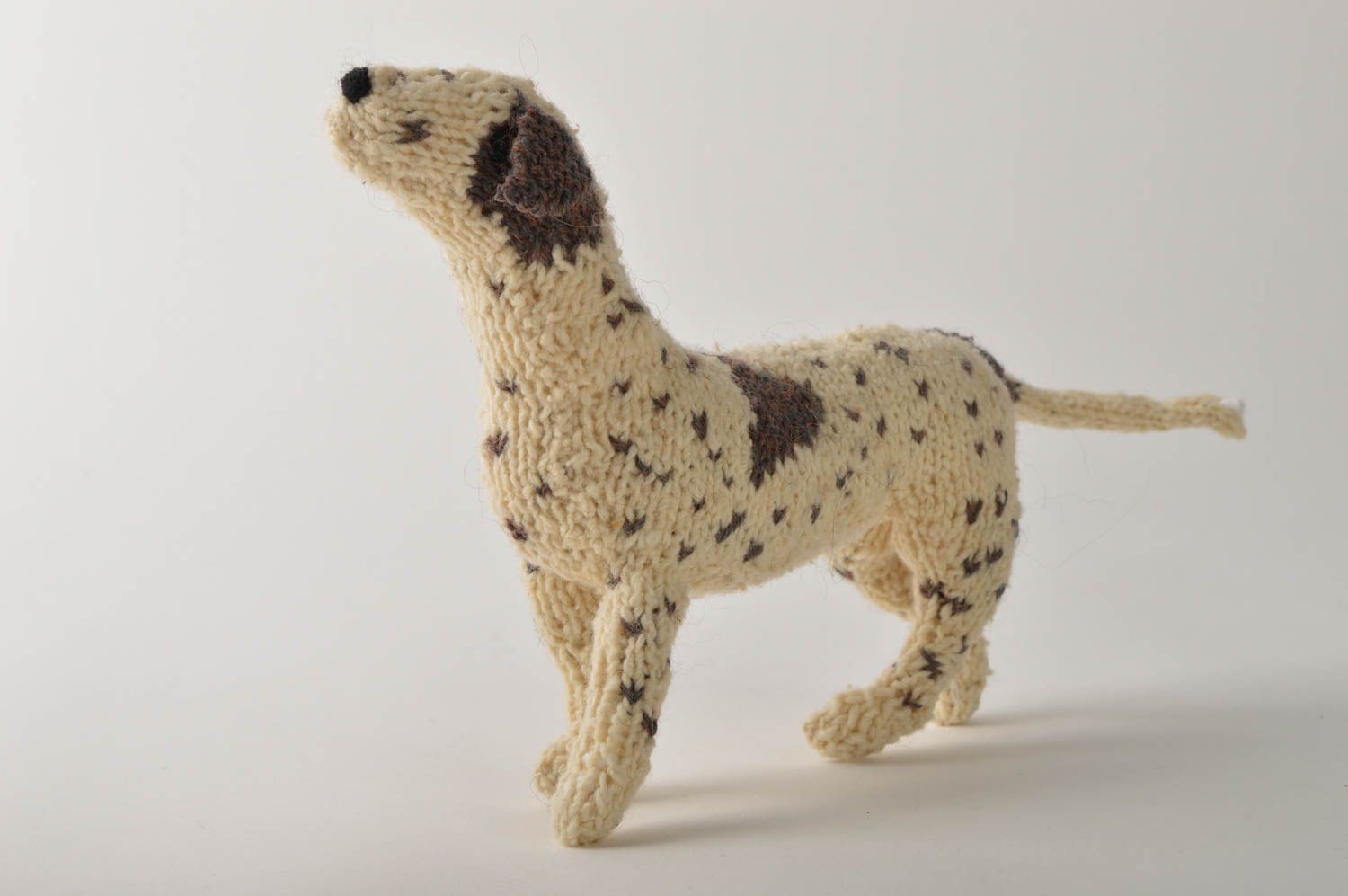 Juguete artesanal tejido perro de peluche regalo original para amigo Sabueso foto 4