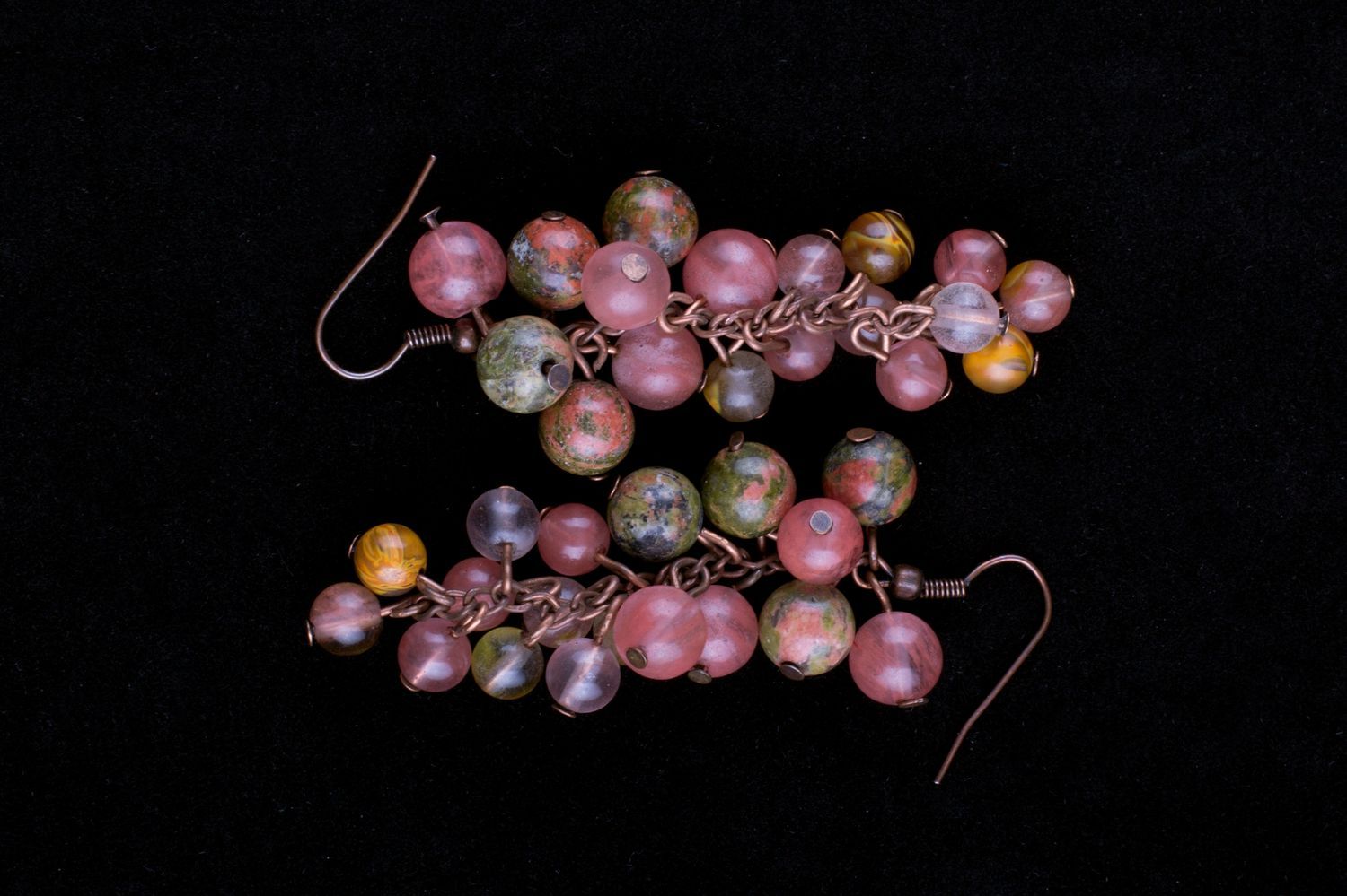 Handmade earrings jewelry with beads beautiful bijouterie perfect present photo 3