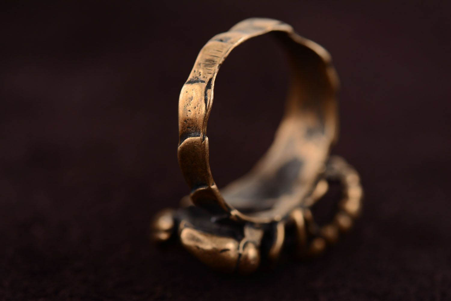 Bronze ring Scorpio photo 5