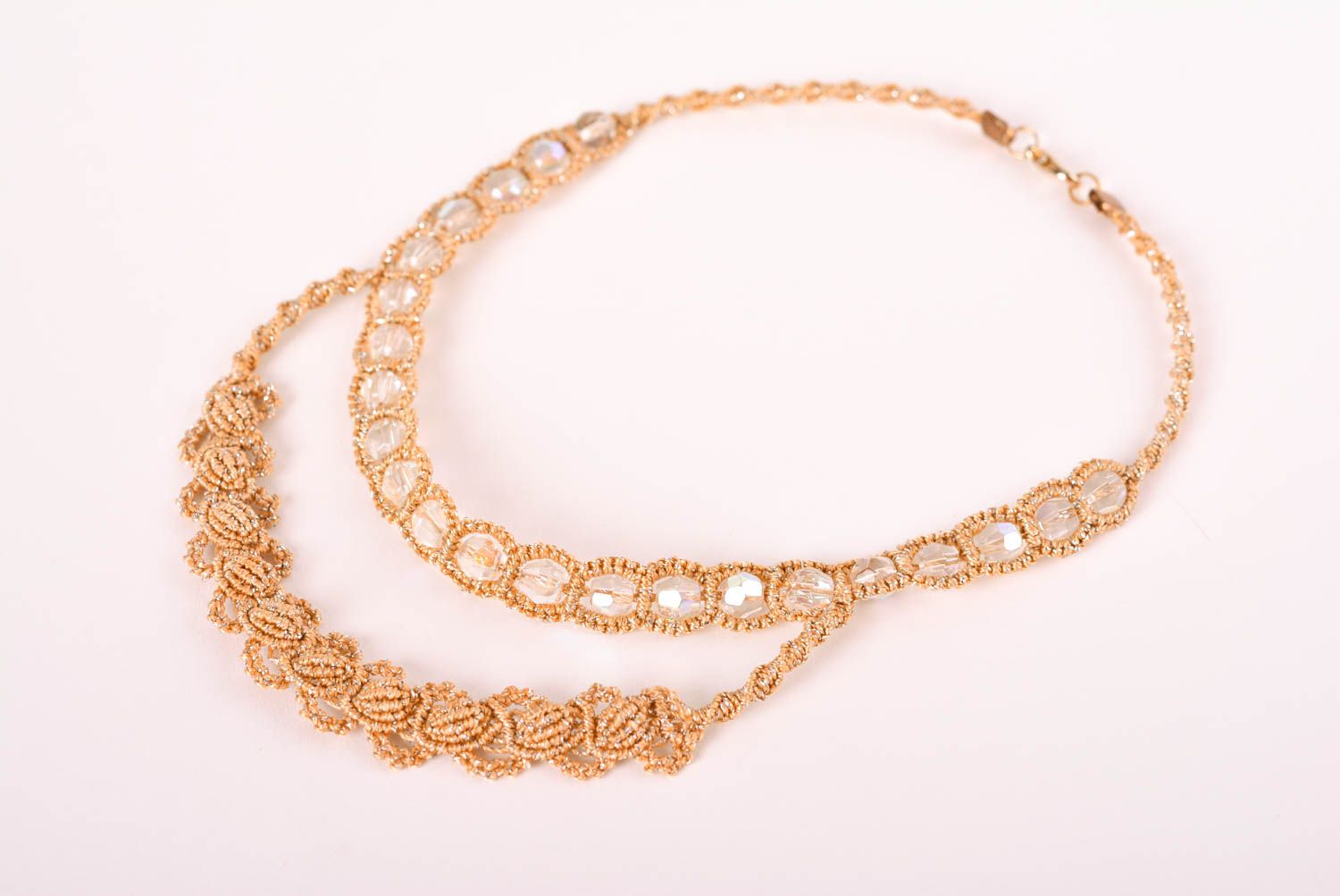 Handmade textile necklace design woven thread necklace  beautiful jewellery photo 1