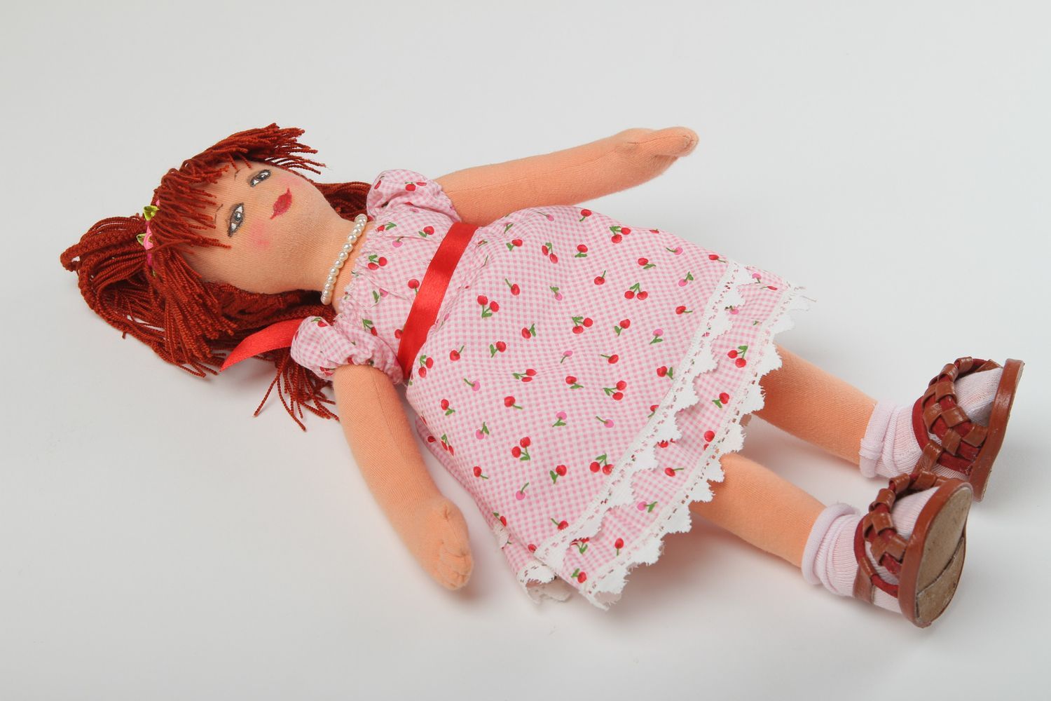 Кукла ручной работы кукла из ткани мягкая кукла в технике скульптурной лепки фото 2