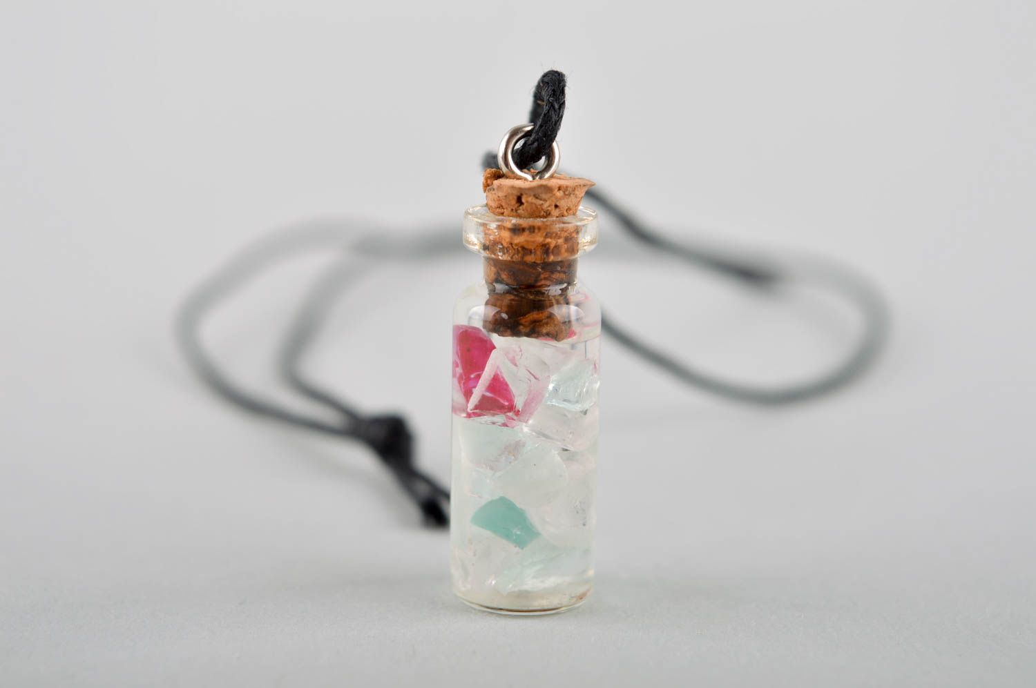 Homemade jewelry glass vial charm glass vial pendant necklace cool jewelry photo 4