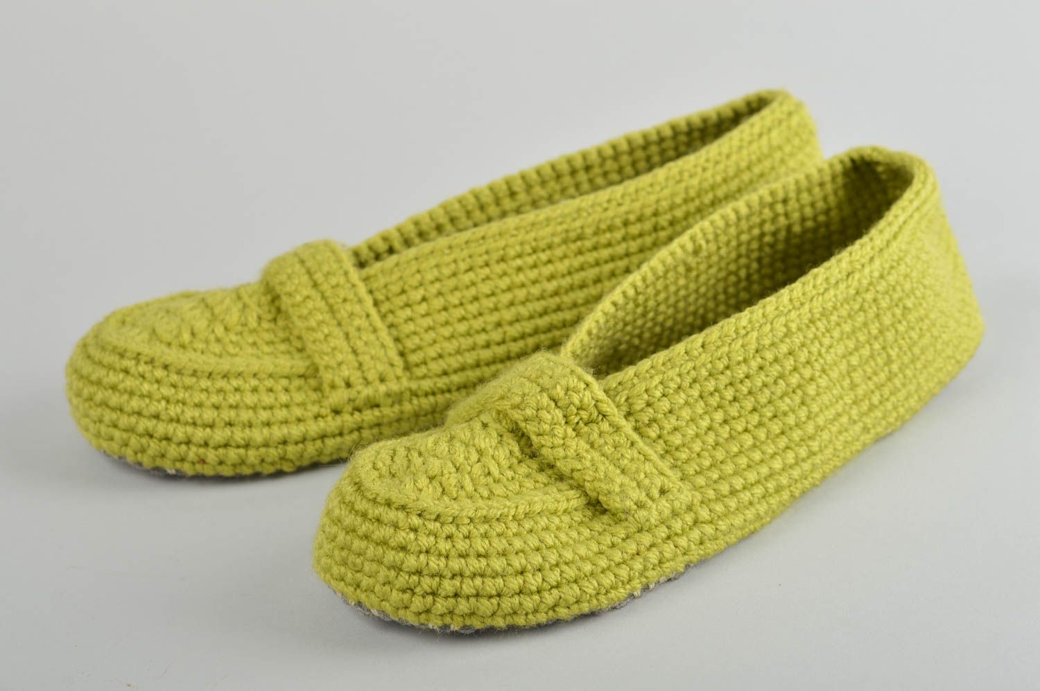 Zapatillas de casa hechas a mano a crochet calzado femenino regalos originales foto 1
