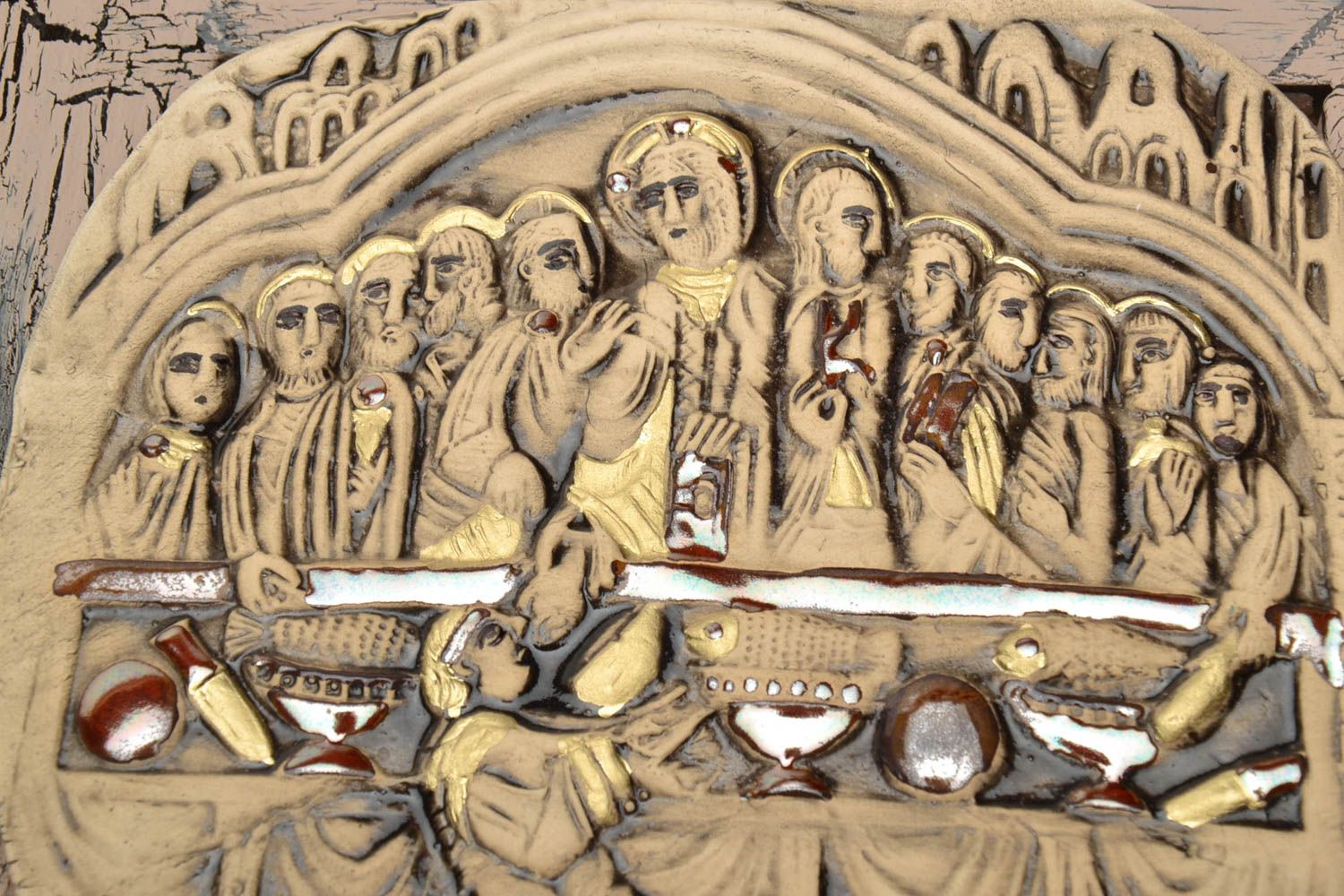 Clay wall panel The Last Supper photo 3