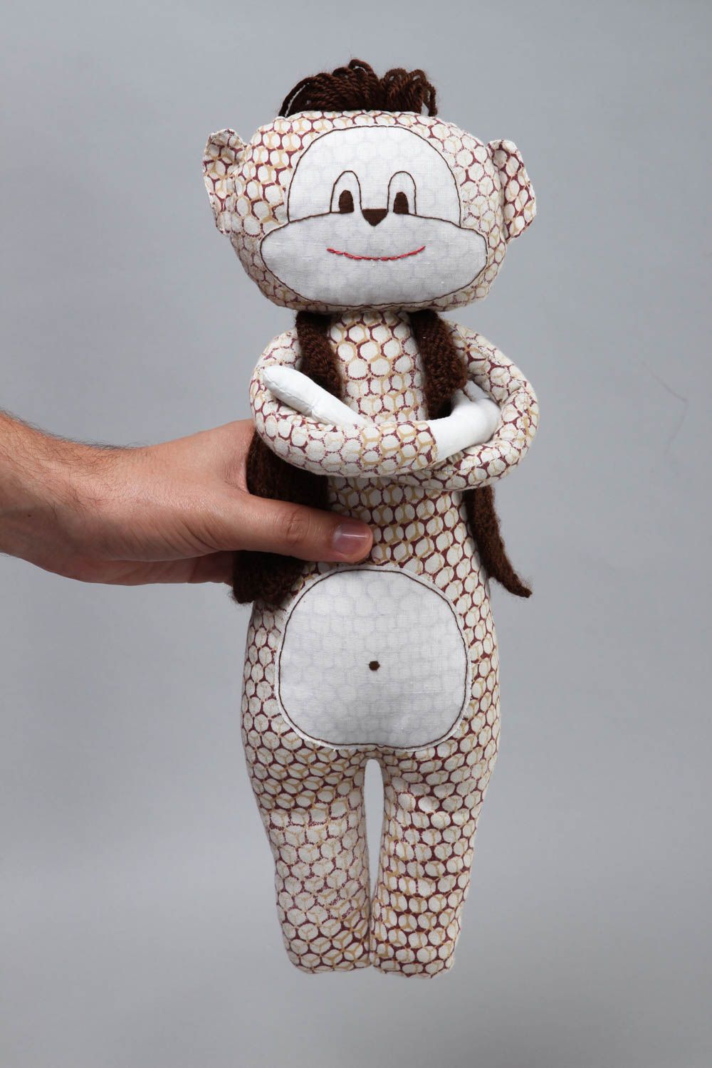 Kleinkinder Spielzeug handgefertigtes Stoff Kuscheltier Geschenk für Kinder Affe foto 5