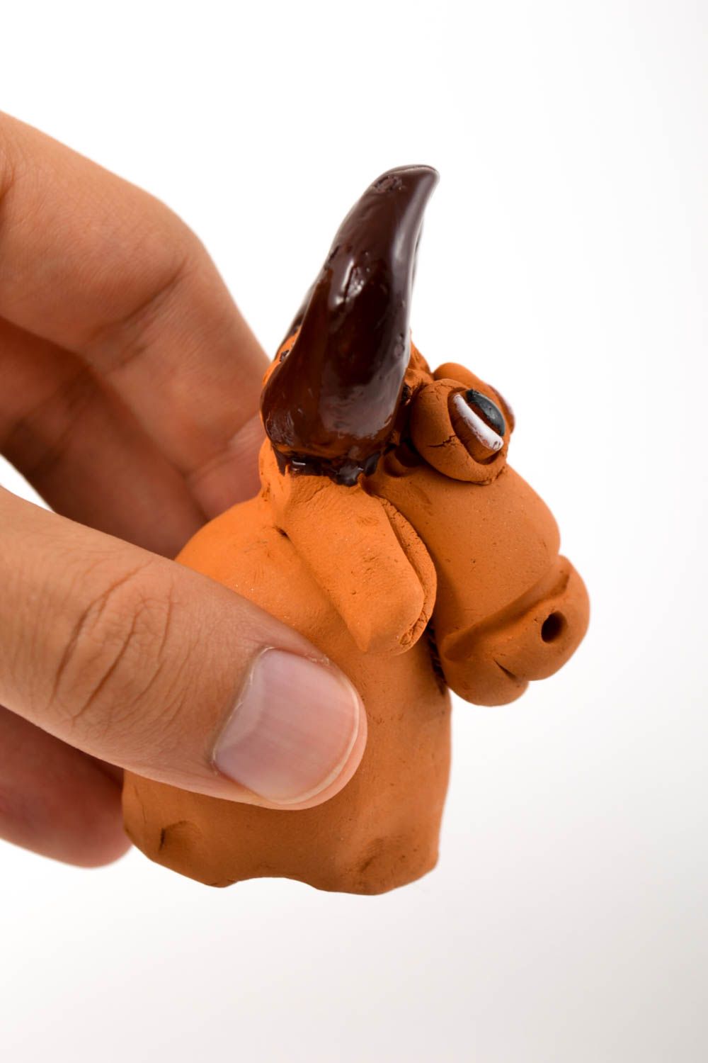 Torello in ceramica fatto a mano figurina divertente souvenir originale foto 3