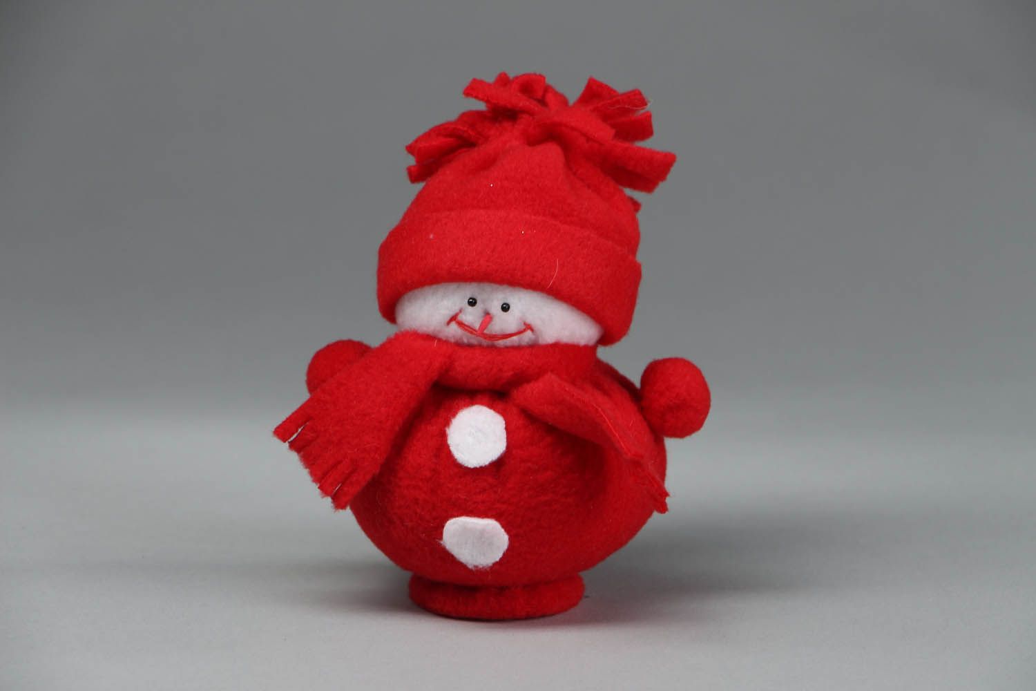 Boneco de neve vermelho brinquedo de Natal  foto 1
