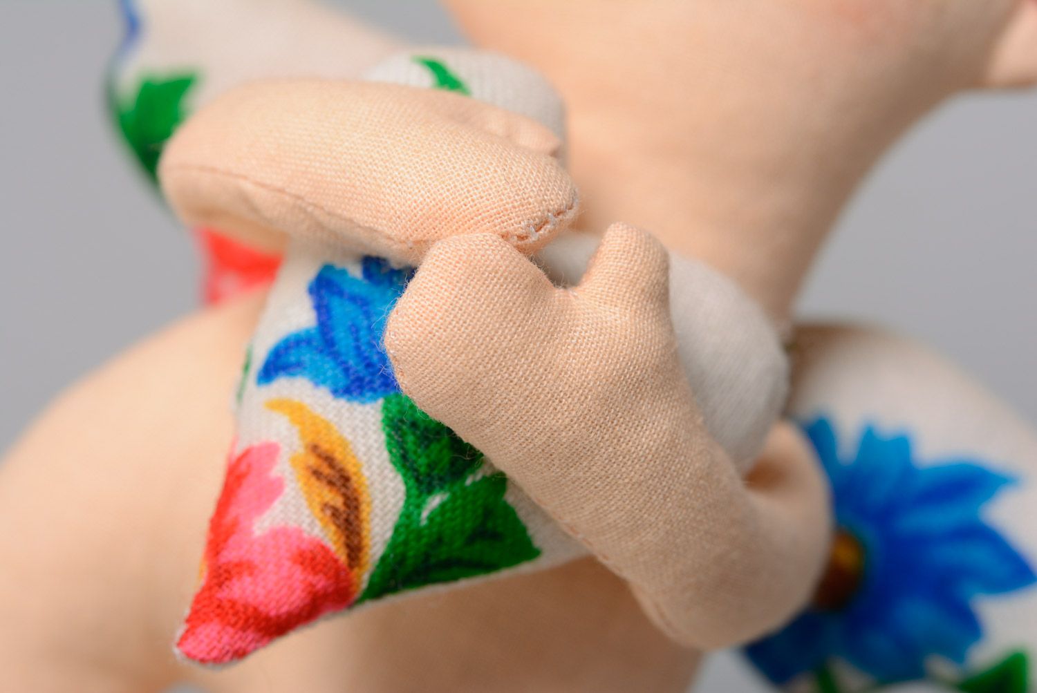 Peluche décorative faite main en tissu ange en coton laine boucle à suspendre photo 4