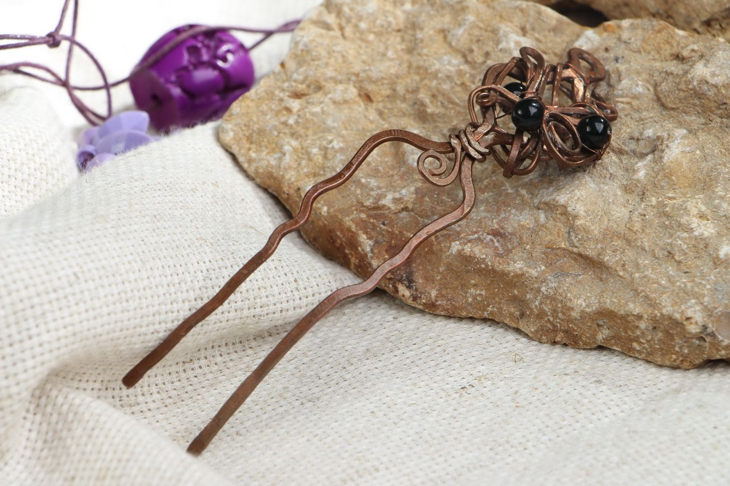 Copper hairpin photo 4
