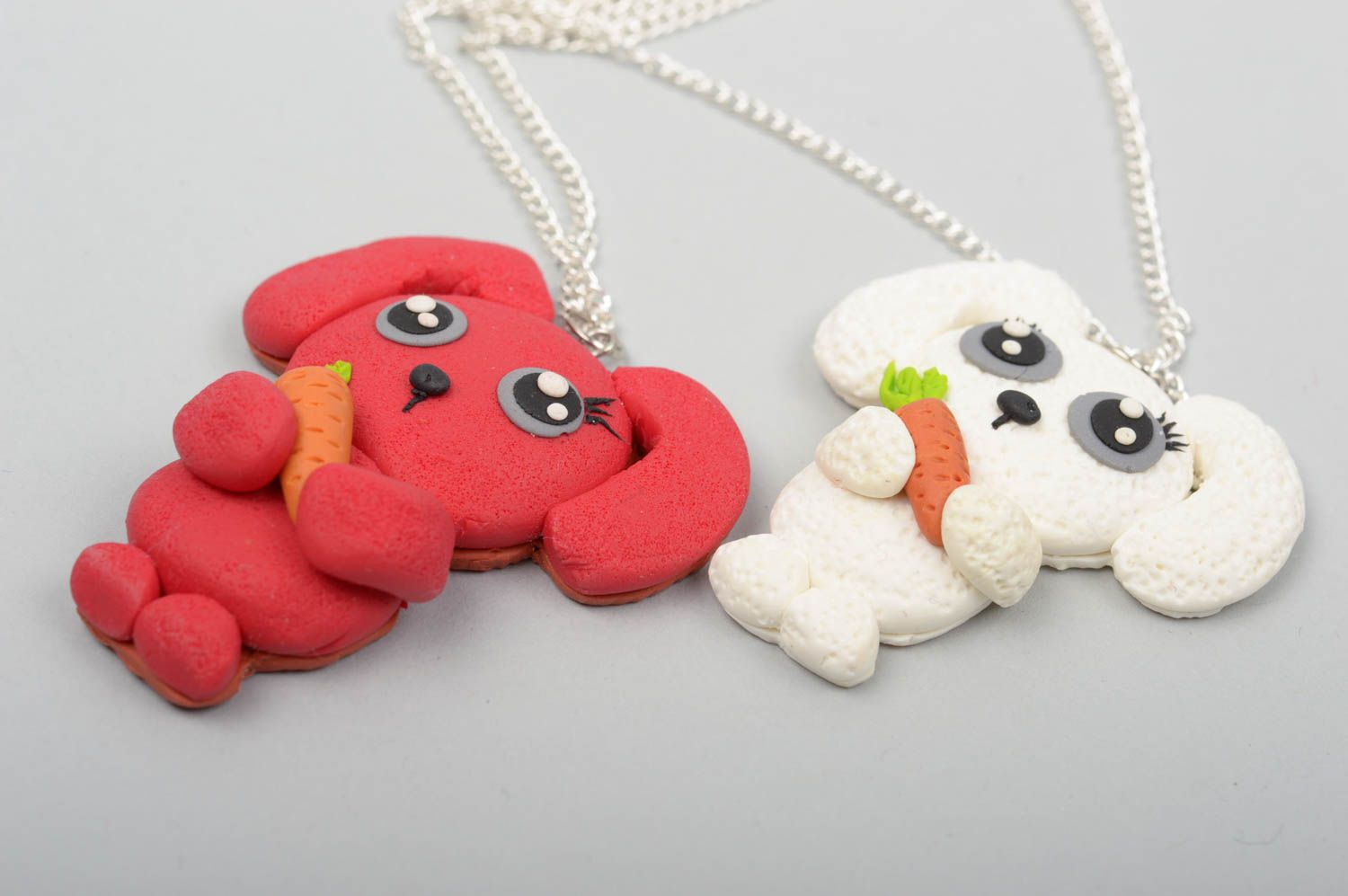 Homemade jewelry pendant necklace polymer clay kids accessories gifts for girl photo 2