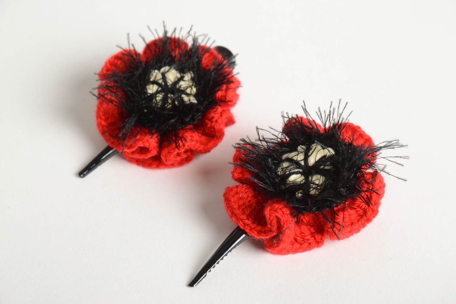Handmade hair clips designer hair accessory flower hair clips unusual gift photo 2