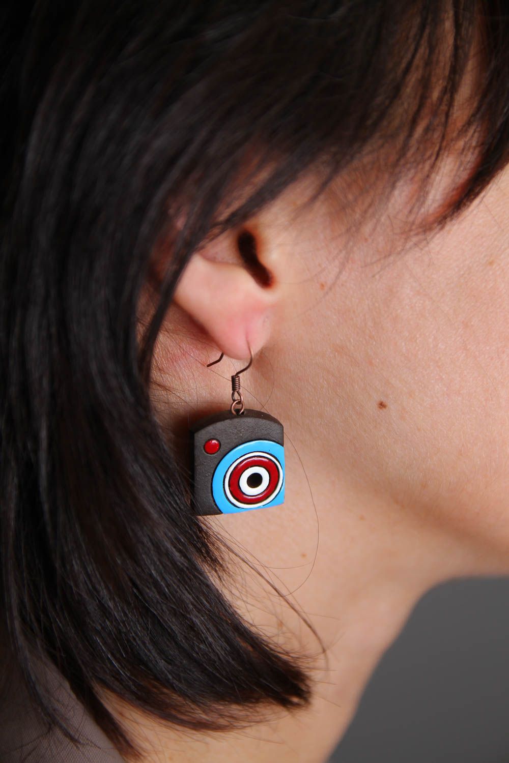 Handmade jewelry fashion earrings ceramic earrings unique jewelry cool gifts photo 4