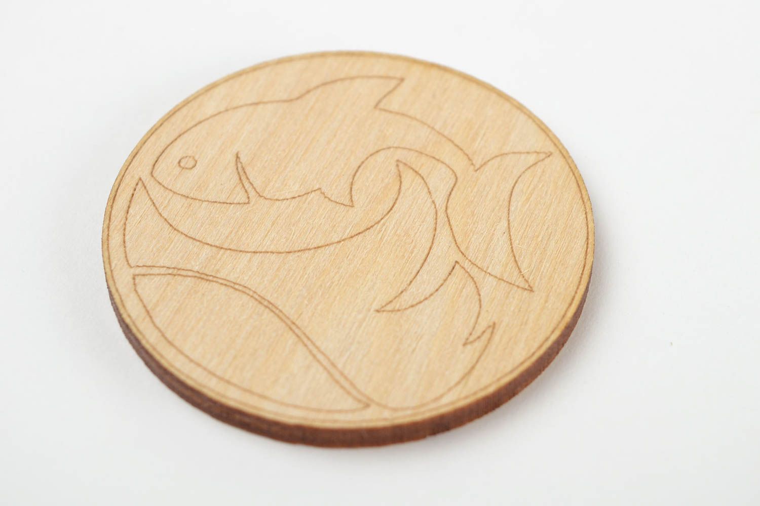 Handmade Holz Rohling Scrapbook Material Holzartikel zum Bemalen Fisch  foto 4