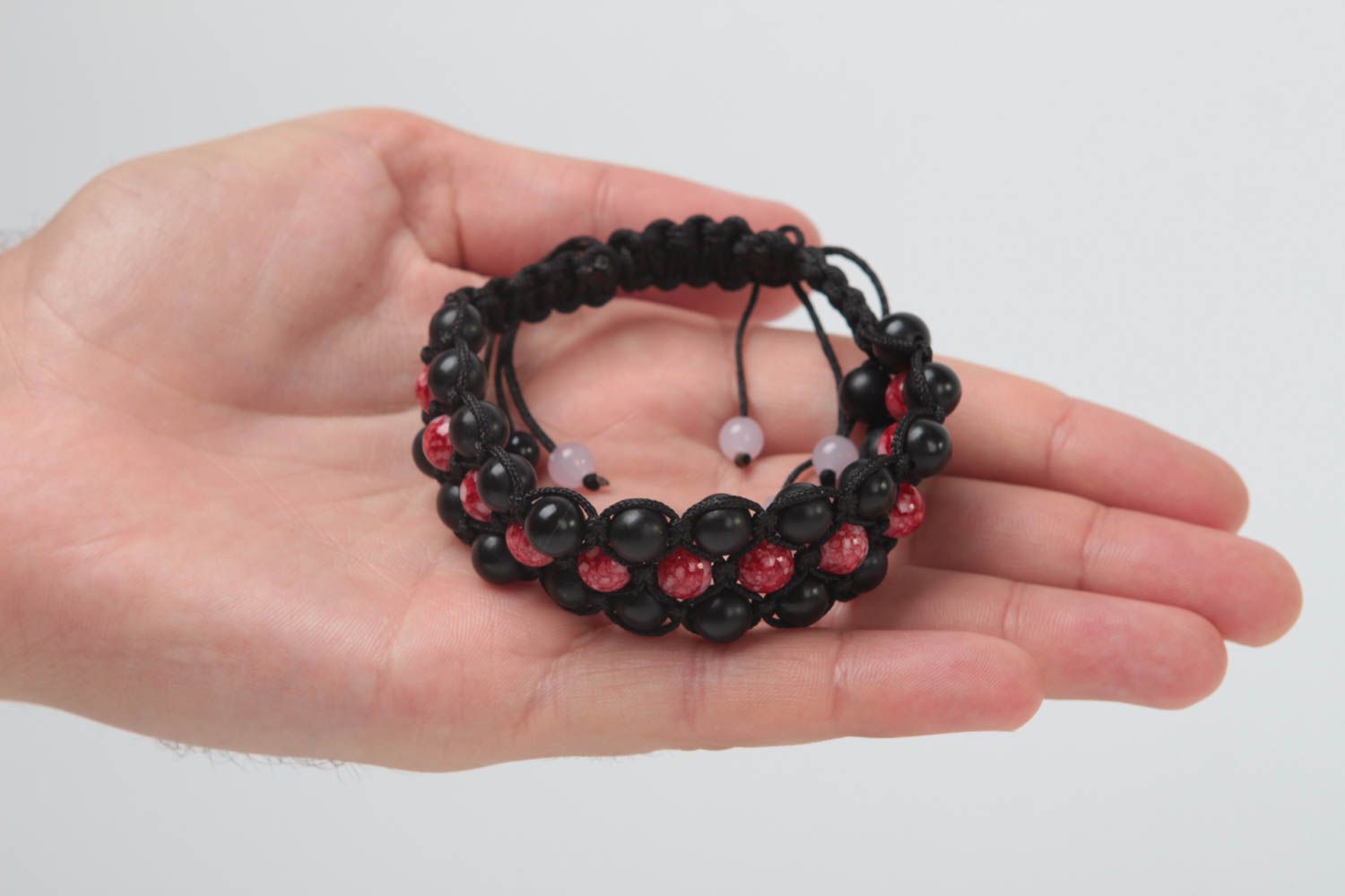 Handmade beads braselet designer dracelet unusual gift braided bracelet photo 6