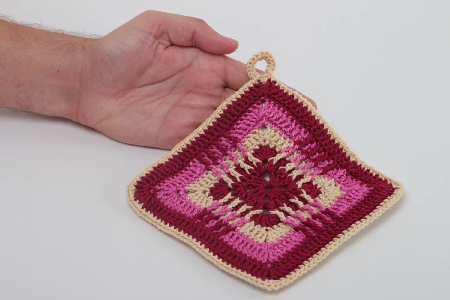 Unusual handmade pot holder decorative crochet potholder the kitchen gift ideas photo 5
