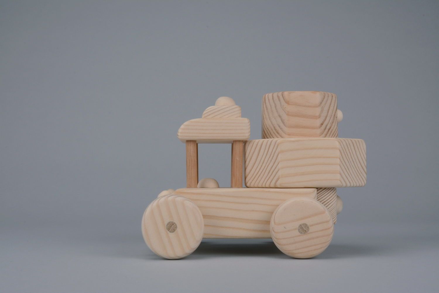 Macchina con bussola fatta a mano giocattolo di legno giocattolo da bambino foto 2