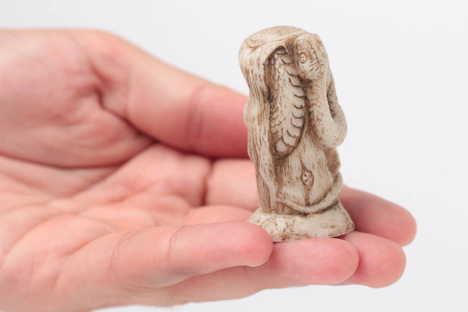 Figurine décorative Petite statue fait main Déco maison Python sur poutre photo 5