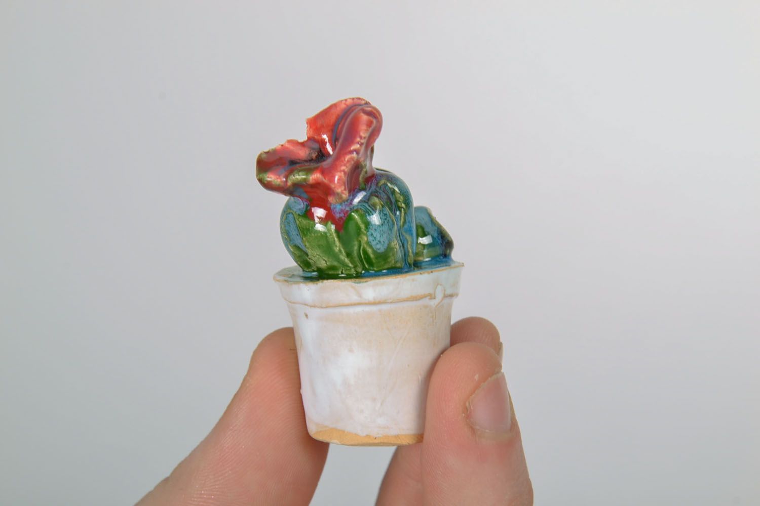 Figurine en céramique faite main Fleur d'intérieur photo 2