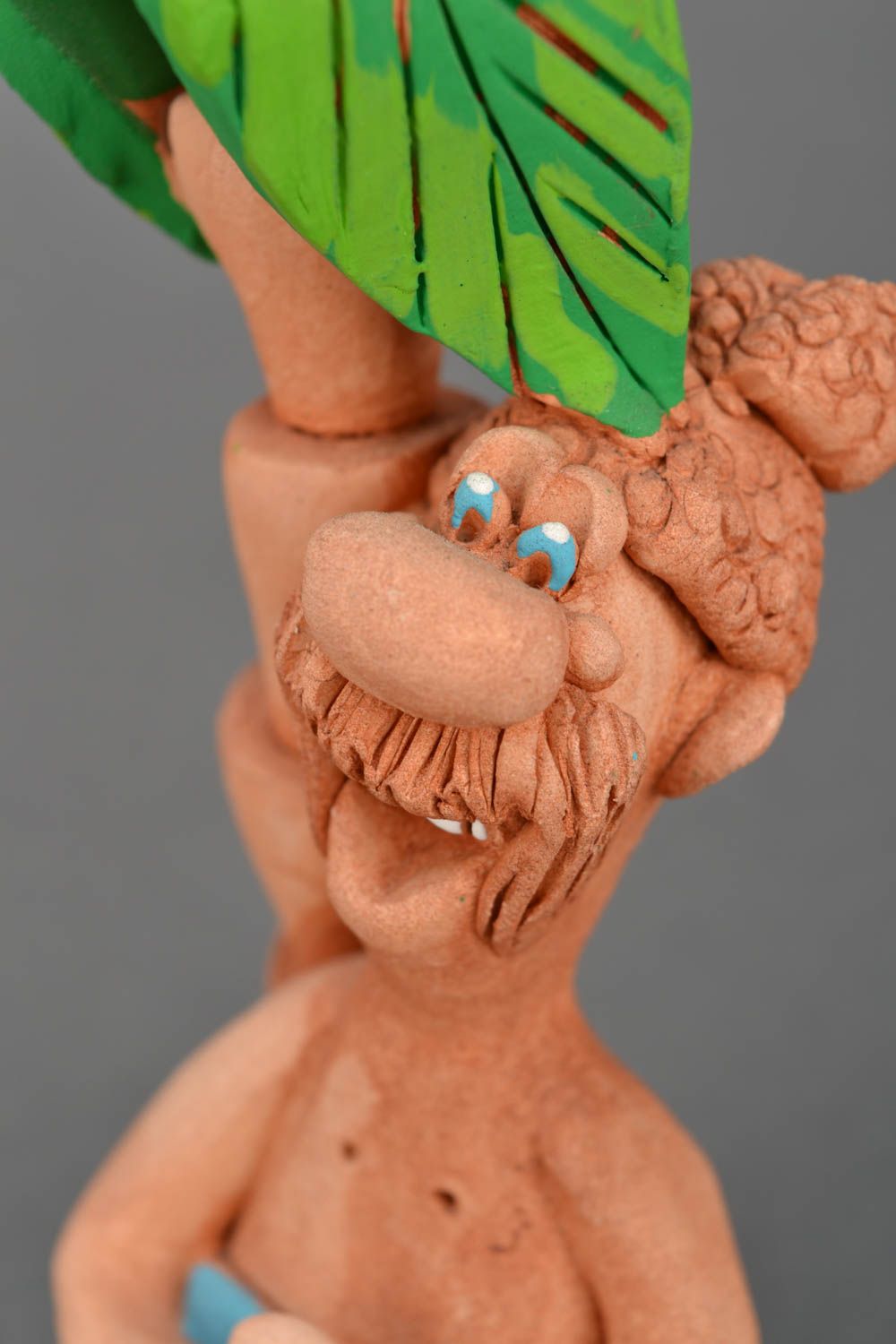 Handmade ceramic figurine Cossack and Palm photo 4