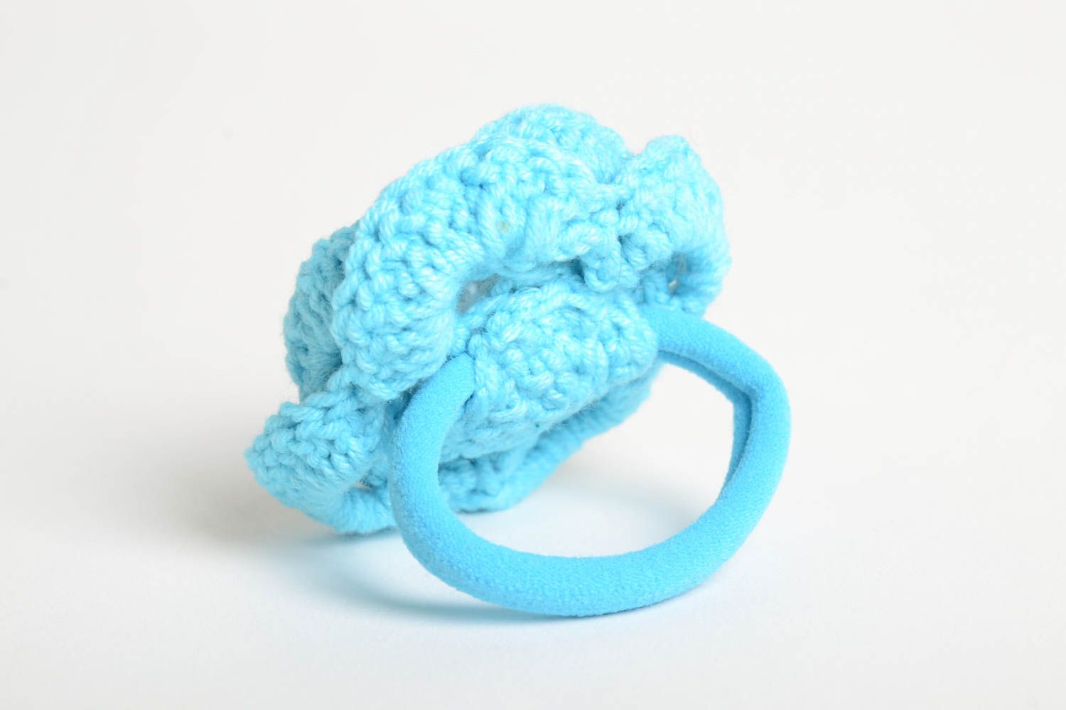 Beautiful handmade crochet scrunchie hair tie flowers in hair gifts for her photo 4