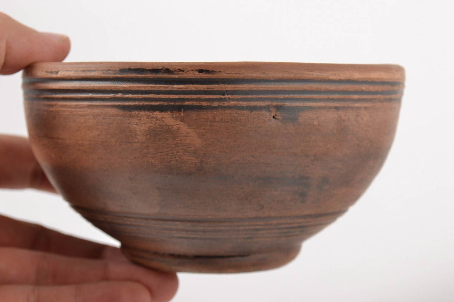 Керамическая тарелка ручной работы глиняная посуда расписная тарелка Глазунья фото 5